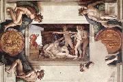 Michelangelo Buonarroti Drunkenness of Noah oil painting reproduction